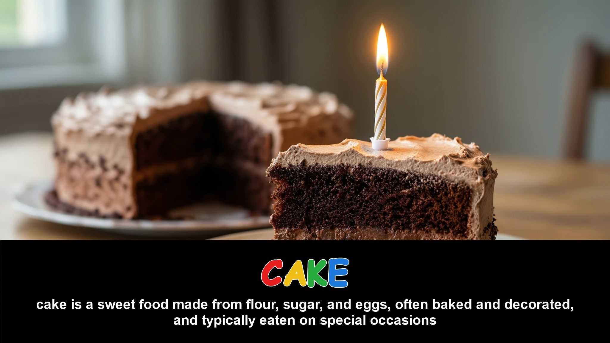 English Illustration for cake